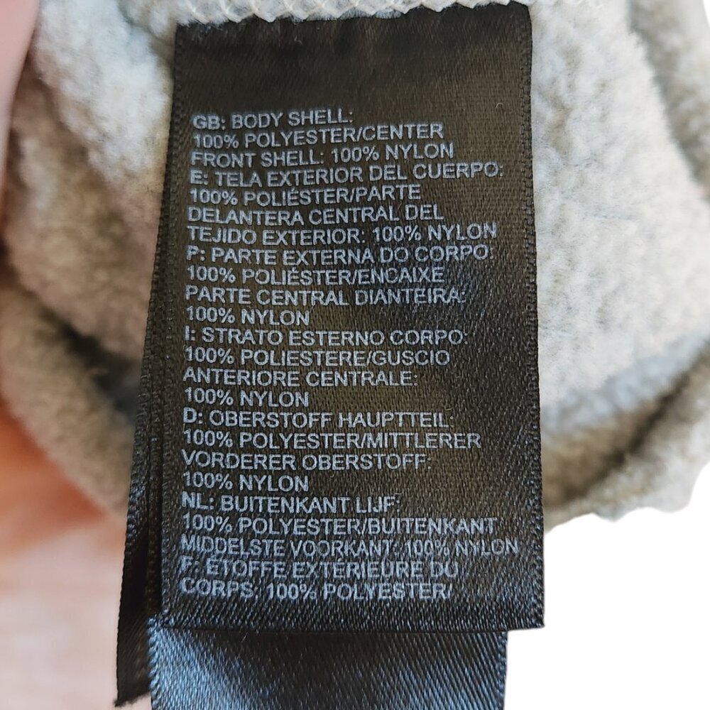 North Face Men's Pyrite Quarter Zip Fleece Jacket in Wild Oat Heather Tan Sz. M - Picture 4 of 4